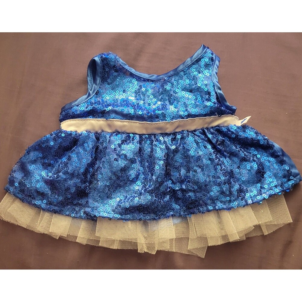 Build-A-Bear Blue Sequin Dress Authentic BAB Clothing